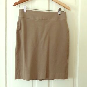 Tan pencil skirt